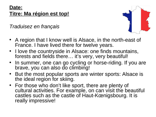 AQA/EDEXCEL Studio GCSE French (Higher) – Module 4 – Ma région est top! – Page 79