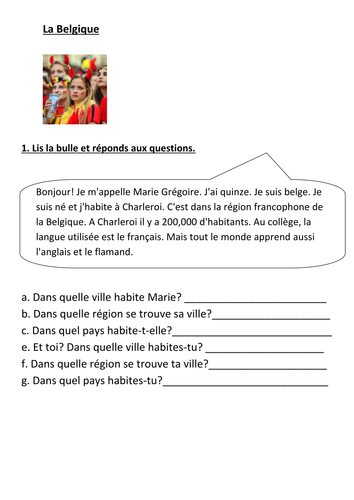 AQA/EDEXCEL Studio GCSE French (Higher) – Module 4 – Ma région est top! – Page 79 - Worksheet