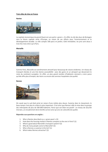 Villes de rêve / Dream towns / Ma région / My region