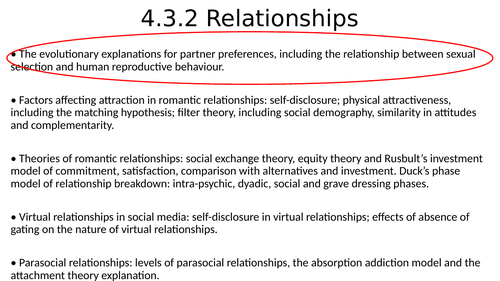 Relationships (AQA Psychology) set of lessons