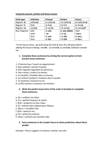 AQA/EDEXCEL Studio GCSE French (Higher) – Module 4 – En pleine action! – Page 86 - Grammar