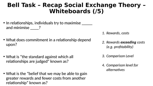 Equity Theory (AQA Psychology Relationships)