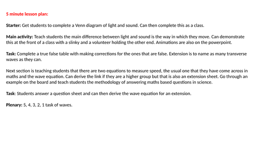 KS3 - Interacting Waves (Whole Topic)