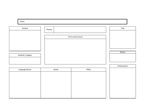 Poetry revision mat