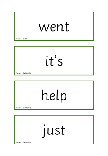 Phase 4 - Real, Alien and Multisyllabic  Words