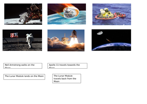 Sequencing - Going to the moon - EYFS