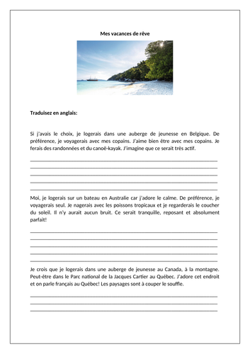 Des vacances de rêve / Dream holidays