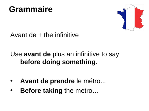 AQA/EDEXCEL Studio GCSE French (Higher) – Module 5 – En route! – Page 106 - Grammar