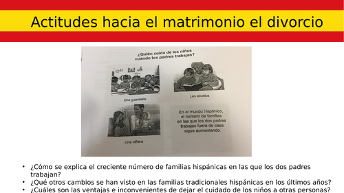 AS Spanish Lesson 1.2 Actitudes hacia el matrimonio y el divorcio