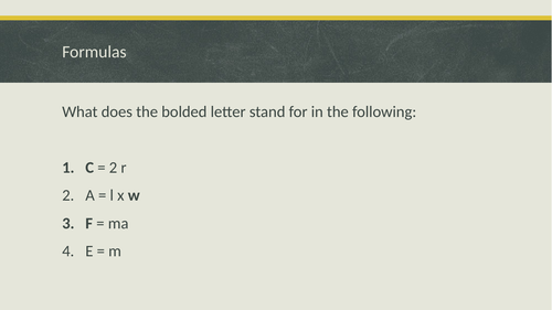 Using Formulas | Teaching Resources