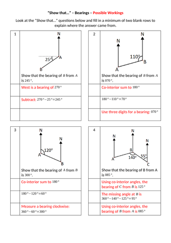 Show That... Bearings