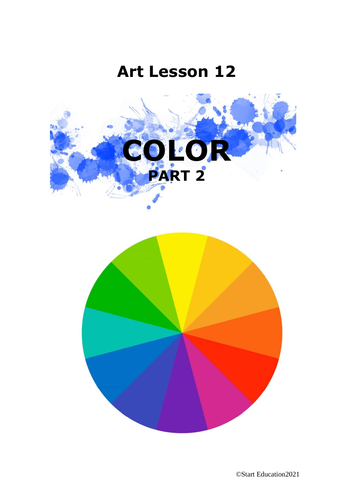 Art Lesson 12. Colour Part 2. Key Stage 3