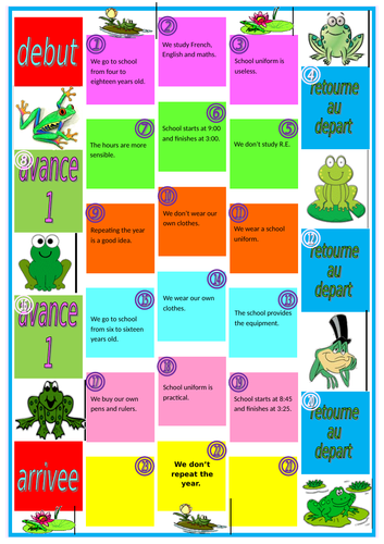 AQA/EDEXCEL Studio GCSE French (Higher) – Module 6 – L’école chez nous, chez vous – Page 124 - Game