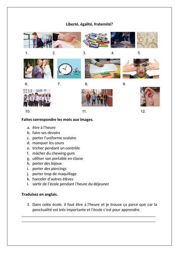 AQA/EDEXCEL Studio GCSE French (Higher) – Module 6 – Liberté, égalité, fraternité? – Pages 127/8