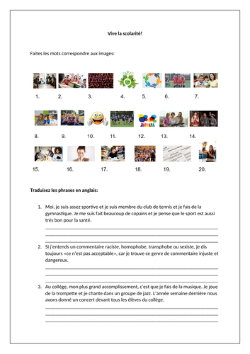 AQA/EDEXCEL Studio GCSE French (Higher) – Module 6 – Vive la scolarité! – Pages 128 - 129
