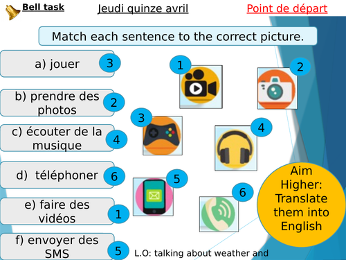 Y7 French - Mon temps libre (Dynamo 1)