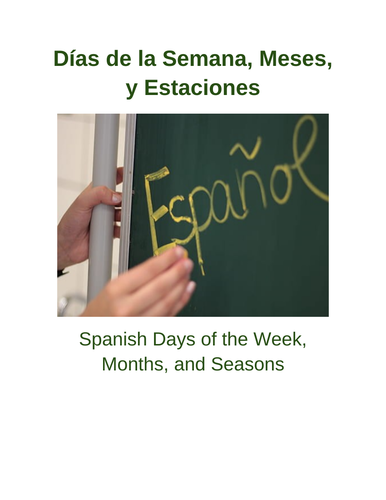 Days of the Week, Months, and Seasons