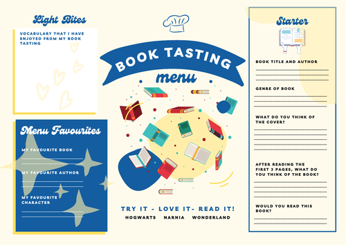 "Book Tasting" Menu