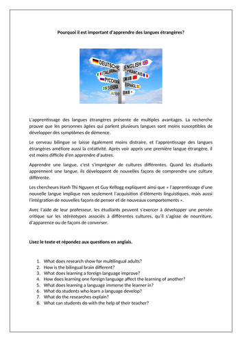 AQA/EDEXCEL Studio GCSE French (Higher) – Module 7 – Les langues sont un atout! – Page 147
