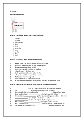 En and the present participle