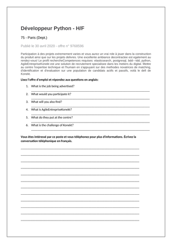 AQA/EDEXCEL Studio GCSE French (Higher) – Module 7 – Je voudrais postuler – Page 148