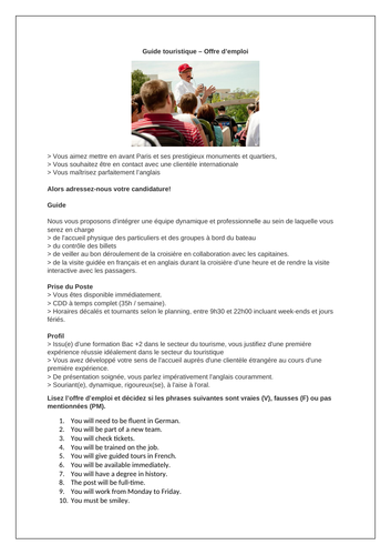 AQA/EDEXCEL Studio GCSE French (Higher) – Module 7 – Mon boulot dans le tourisme – Page 150