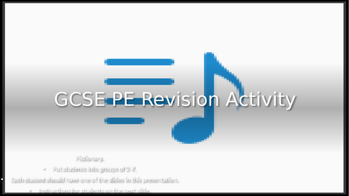 GCSE PE Revision Pictionary