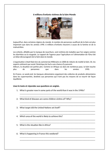 AQA/EDEXCEL Studio GCSE French (Higher) – Module 8 – Point de départ - Page 161 - Worksheet