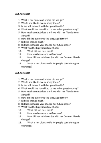 AQA/EDEXCEL Stimmt GCSE German (Higher) – Kapitel 4 – Herzlich willkommen! – Page 75 - Video