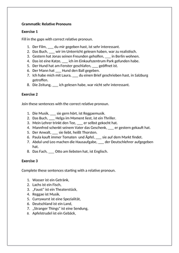 AQA Stimmt GCSE German (Higher) – Kapitel 4 – Lebst du gesund? – Page 81 - Relative pronouns