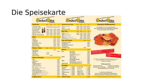 Im Restaurant / Ordering at a restaurant