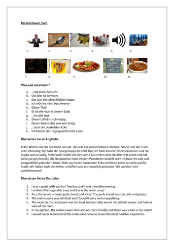 AQA/EDEXCEL Stimmt GCSE German (Higher) – Kapitel 5 – Ein Wiener Schnitzel, bitte! – Page 103