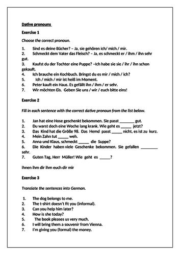 AQA/EDEXCEL Stimmt GCSE German (Higher) – Kapitel 5 – Probleme im Prater – Page 106 - Grammar