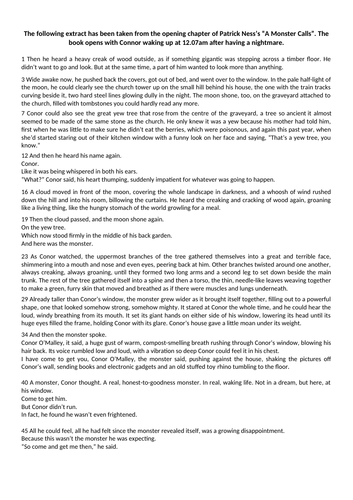 AQA Language Paper 1 Exam Extracts