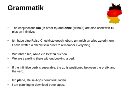 AQA/EDEXCEL Stimmt GCSE German (Higher) – Kapitel 6 – Urlaubspläne – Page 125 - Grammar