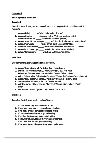 AQA/EDEXCEL Stimmt GCSE German (Higher) – Kapitel 6 – Urlaubspläne – Page 126 - Wenn