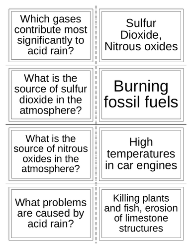 chemistry flashcards air water and rocks teaching resources
