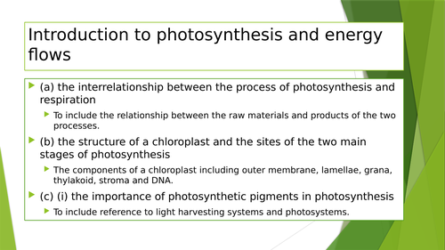 Introduction to photosynthesis - KS5 Biology - OCR