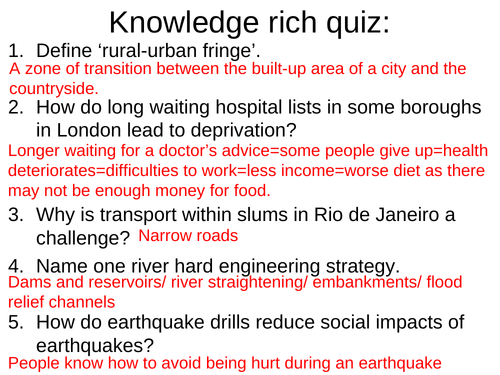 AQA GCSE Urban UK: Regeneration project: Olympic Park in London