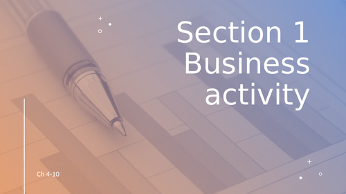 IGCSE Business Business Activity Chapters 4-10