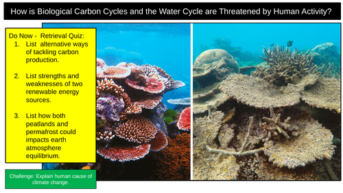 Water Carbon Cycle Human Threats AQA