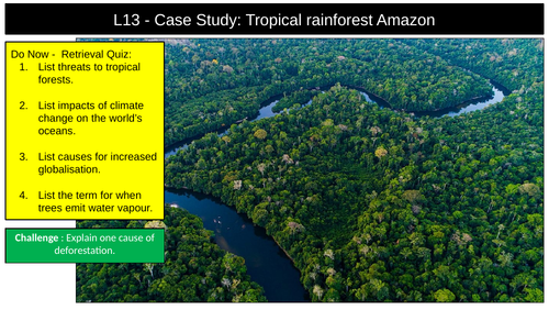 Case Study Tropical Rainforest Amazon AQA