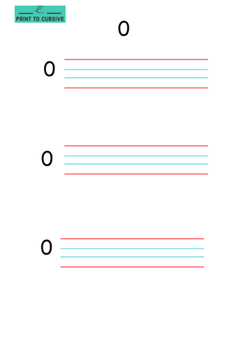 Digits 0- 9 Handwriting Worksheets