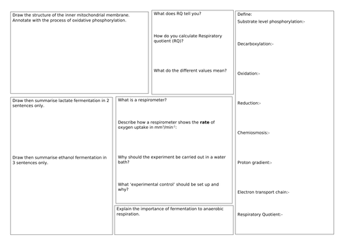 OCR A Level Biology Respiration