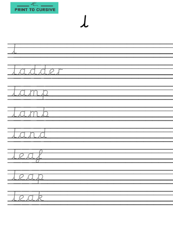 Year 1 Trace and Write Pre- Cursive Handwriting Sheets
