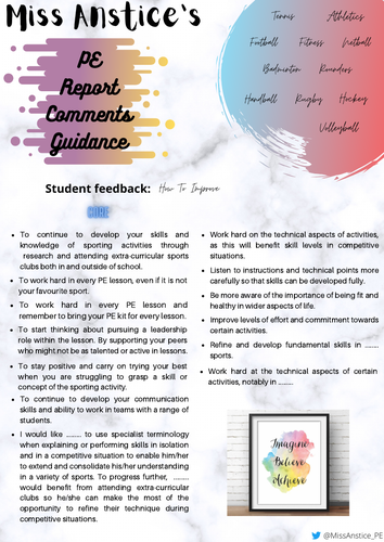 Report Card Comments Guidance Toolkit!
