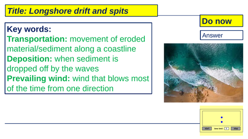 UK paper 2 (Edexcel B Geography) - L8 Longshore drift & spits