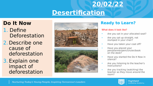 Desertification in Hot Deserts (part 1)