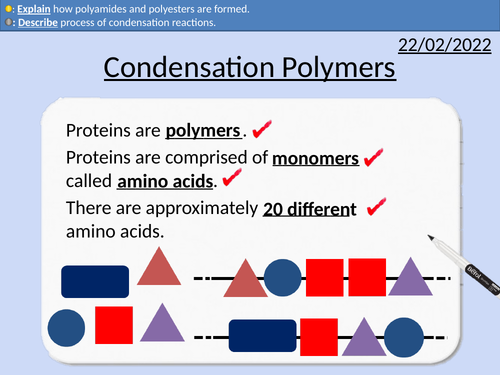 GCSE Chemistry: Condensation Polymers