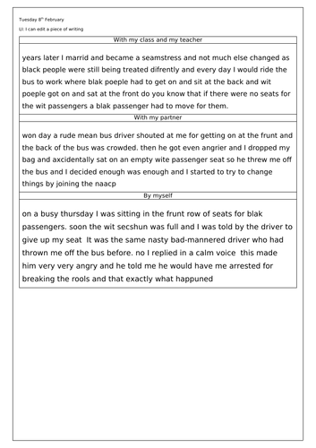 I am Rosa Parks Recount